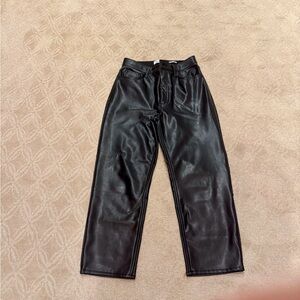 Black Faux Leather Pants